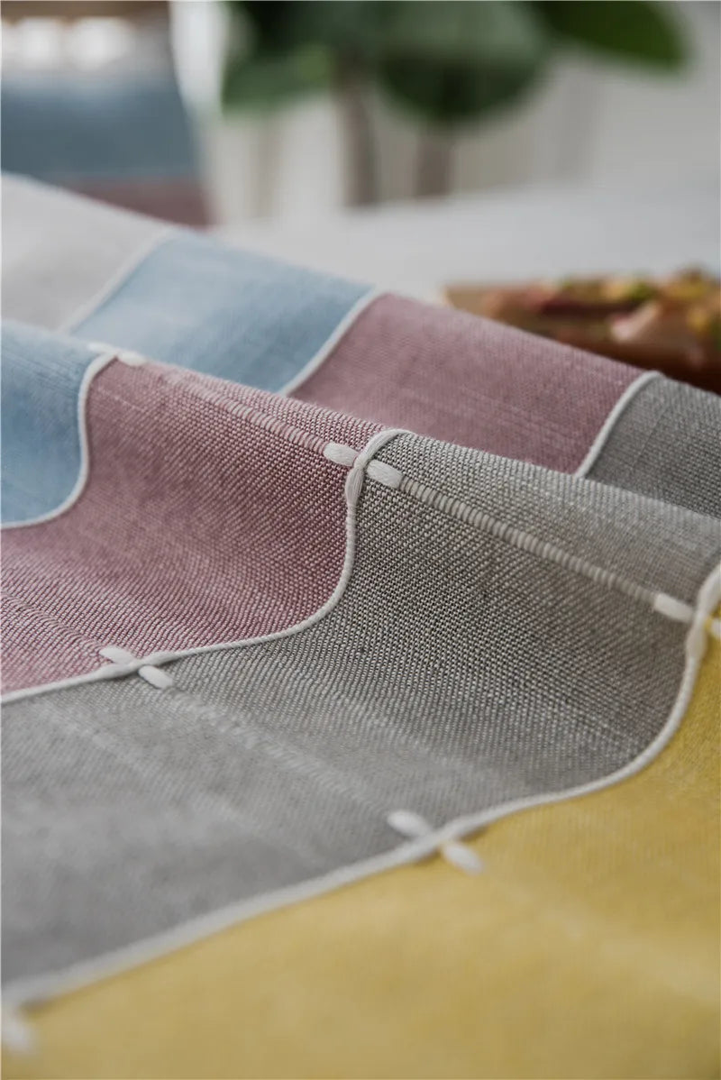 Desiree Plaid Linen Tablecloth