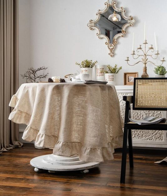 French Romantic Ruffle Tablecloth