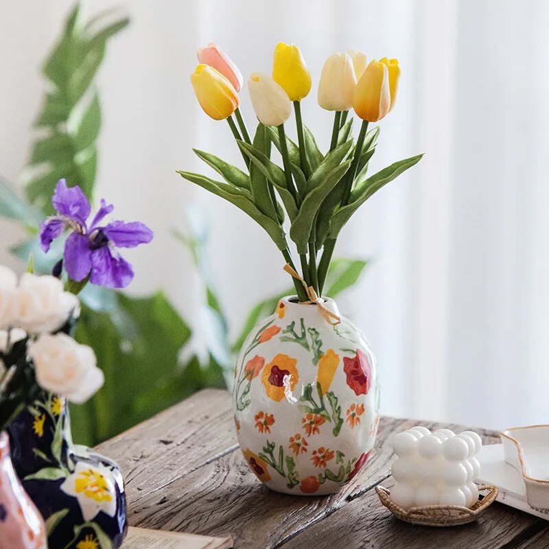 Mallory Vintage Floral Vase