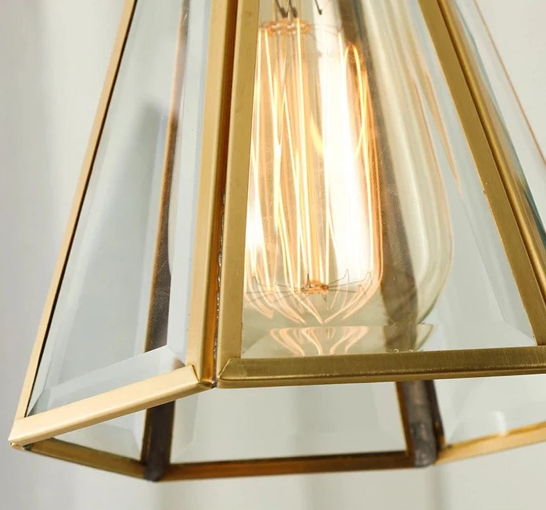 Nordic Geometric Glass Pendant Lamp